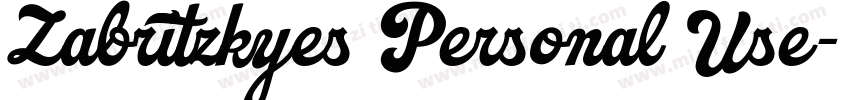 Zabritzkyes Personal Use字体转换